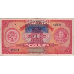 500 Koruna 1929/1939,...