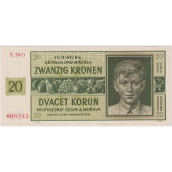 20 Koruna 1944, series 26G....