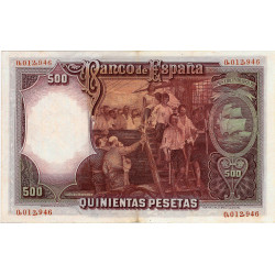 SPAIN, 500 Pesetas 1931