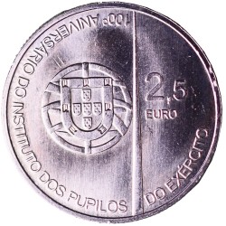 portugalsko-25-euro-2011-100-vyroci-vojenske-akademie