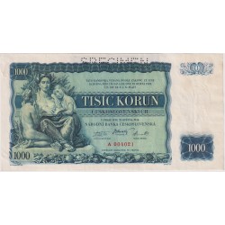 1000 Koruna 1934, SPECIMEN