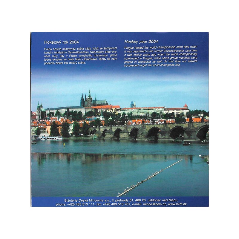 Set of circulation coins 2004 Ice Hockey World Championship in Prague