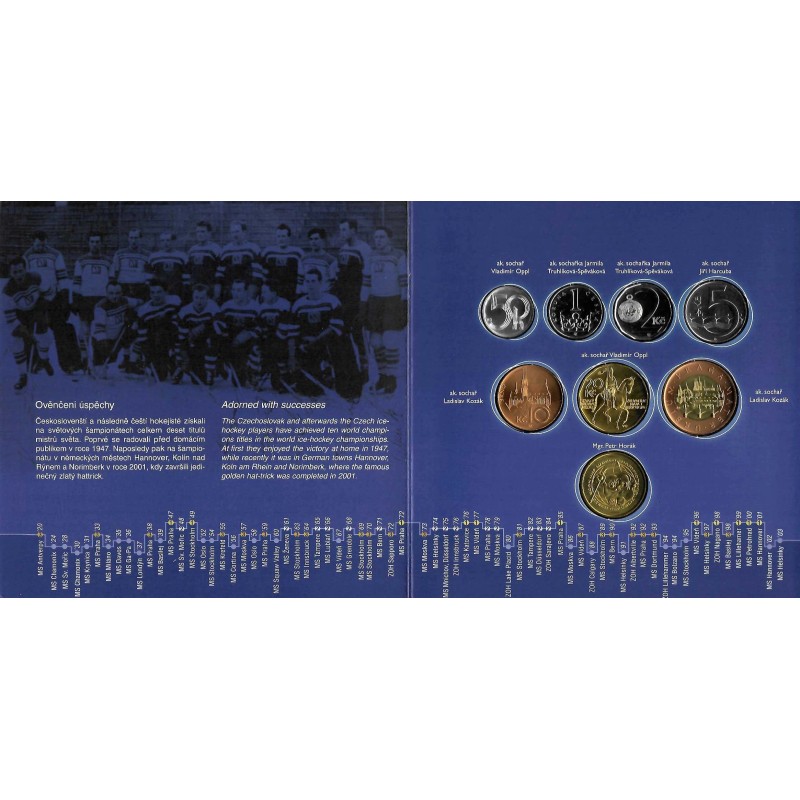 Set of circulation coins 2004 Ice Hockey World Championship in Prague